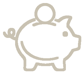 Pictogramme tirelire, économies